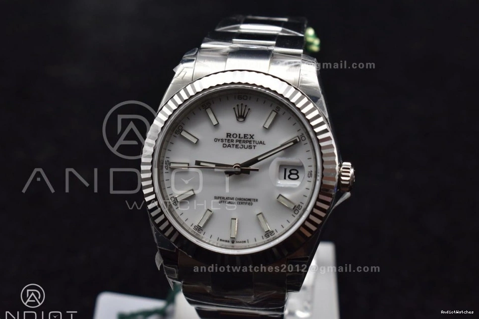 Bracelet SS 41 on 126334 White VSF Dial 904L 1:1 Contemporary DateJust Best Edition VS Oyster 630 0122